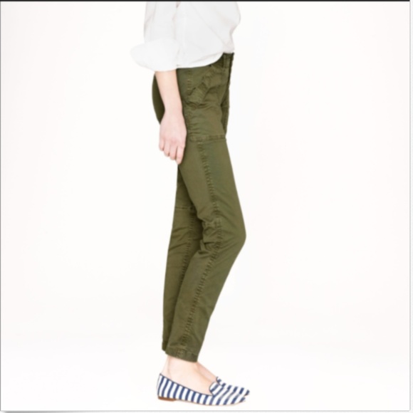 womens olive green skinny cargo pants